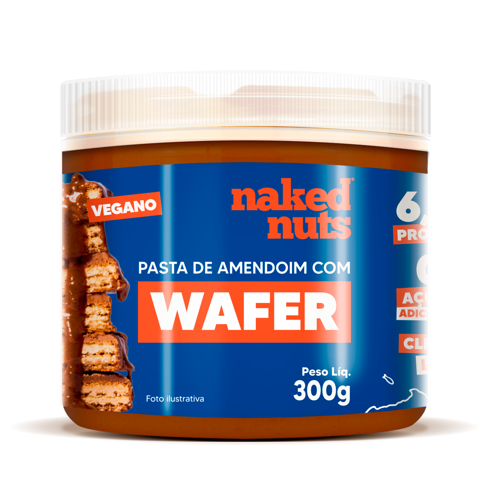 Pasta de Amendoim com Wafer de Chocolate - Naked Nuts